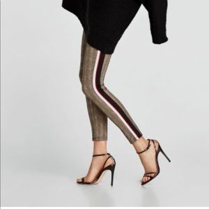 Zara stripe trouser leggings